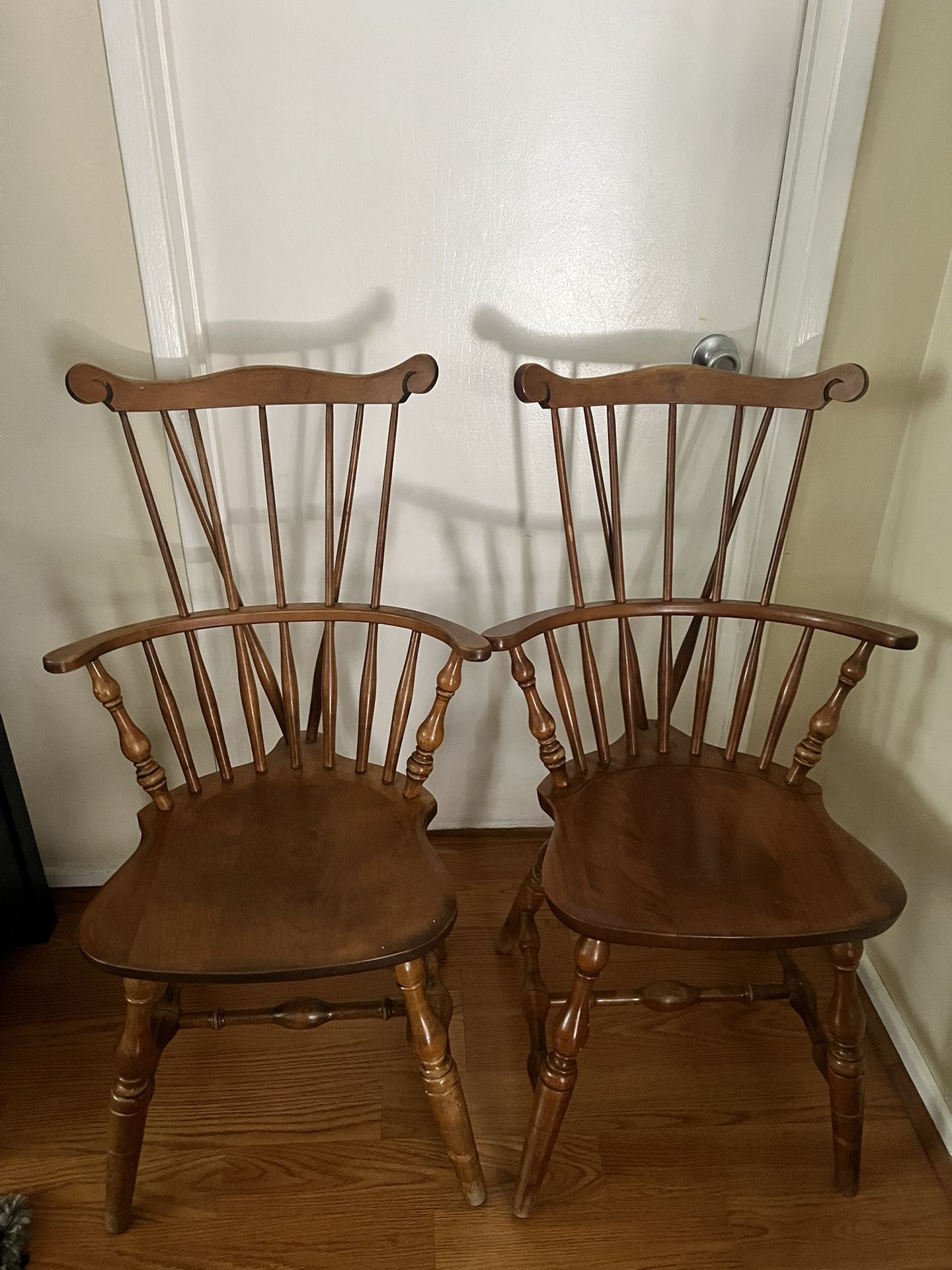 2 Bent & Bros Colonial Chairs Antique