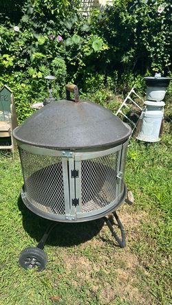 Large rolling fire pit