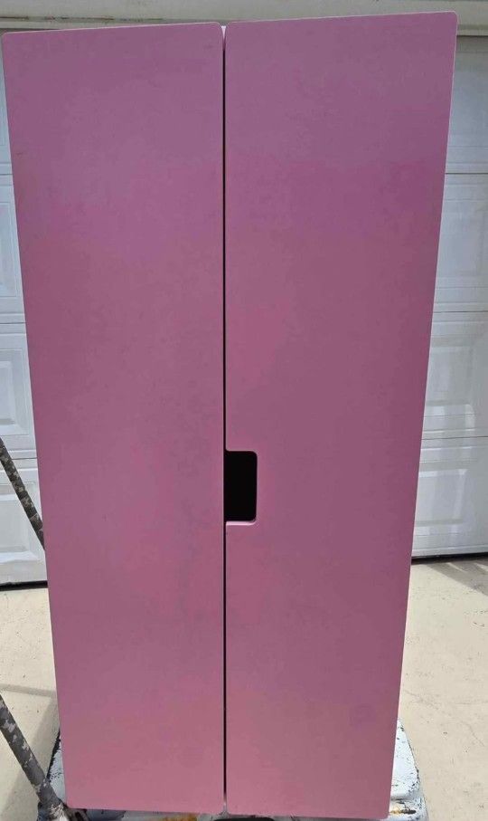 Pink and White Children's Ikea Wardrobe