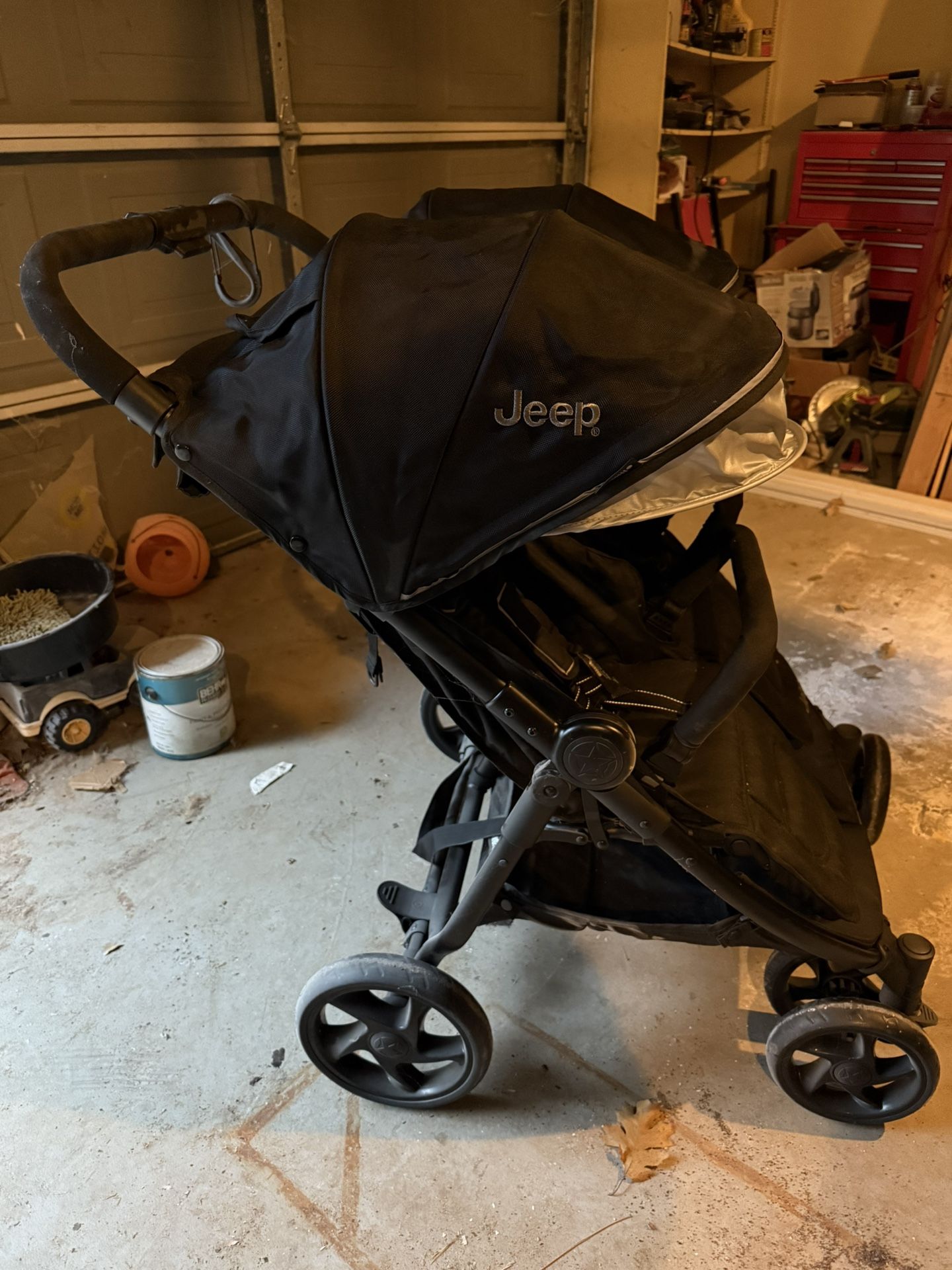 Jeep Destination Ultralight Side x Side Double Stroller, Black