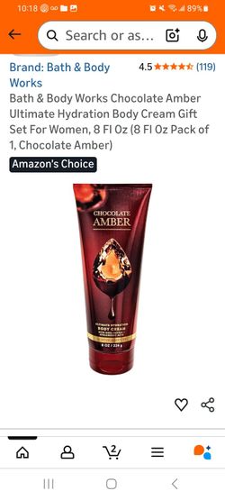 Bath & Body Works Chocolate Amber Body Cream 8 oz