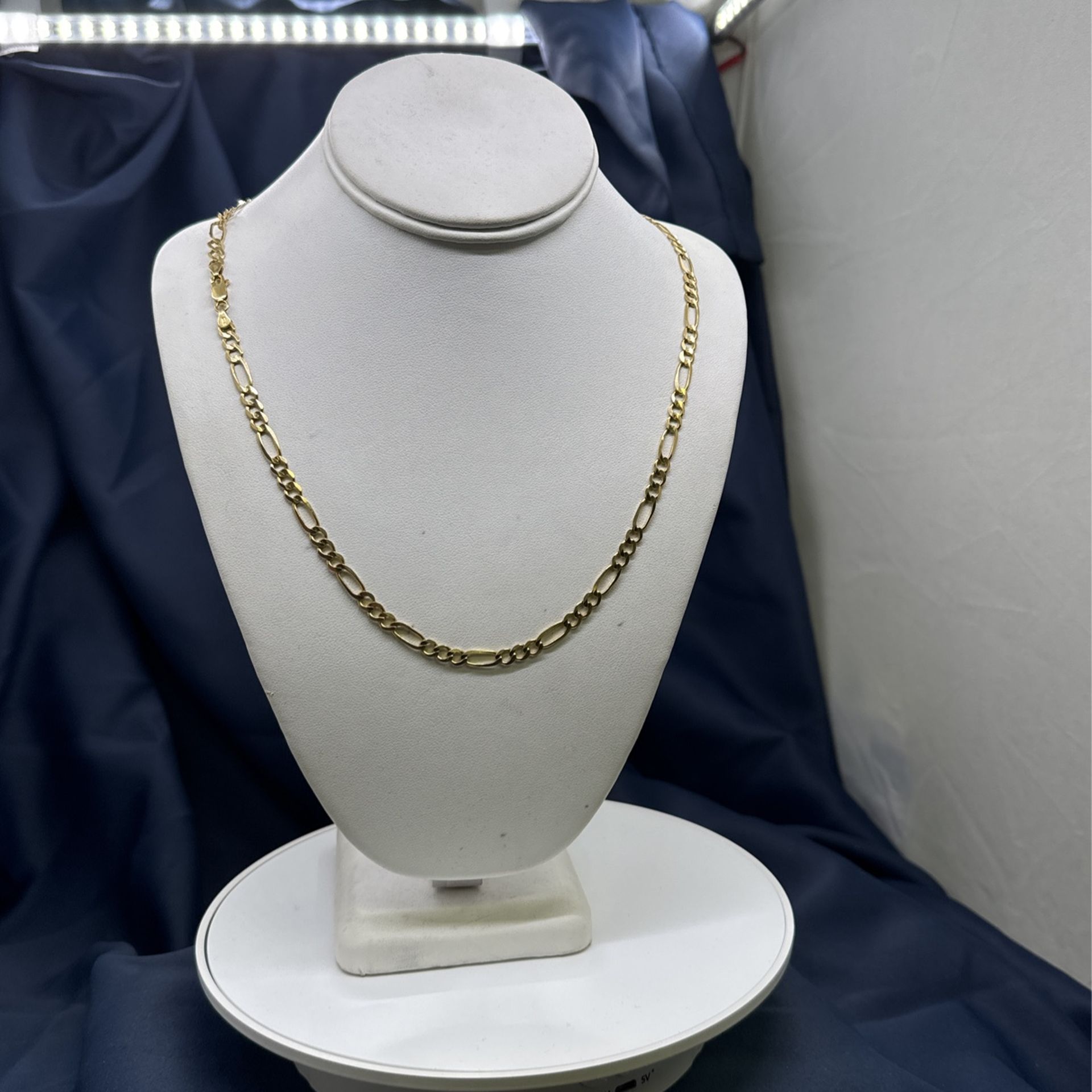 14k 22” Gold Figaro Chain