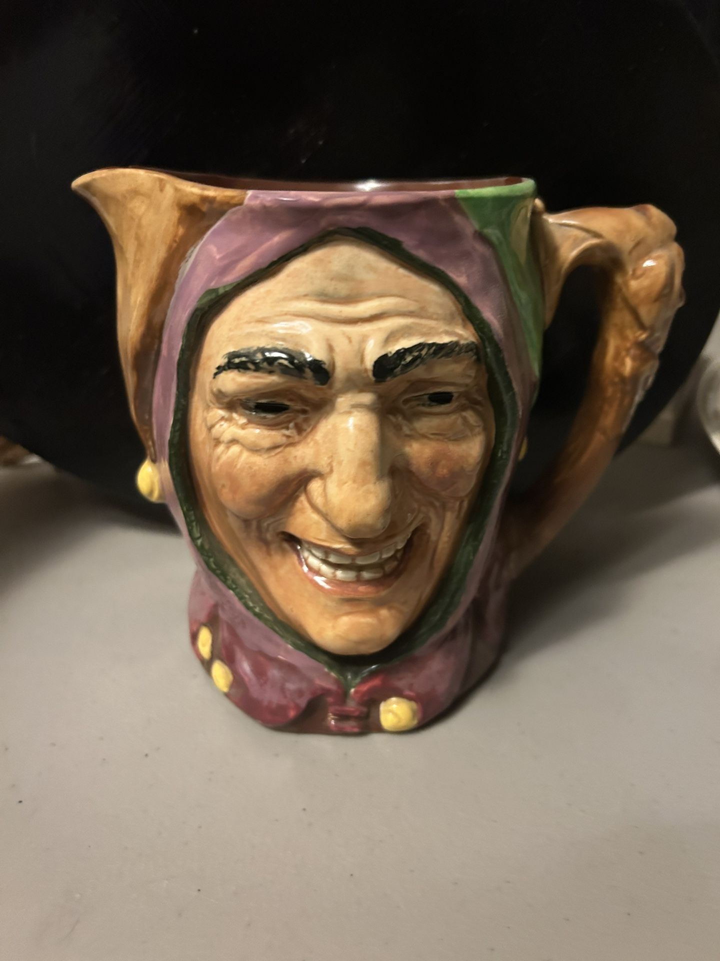 Vintage Royal Doulton 1950’s Touchstone Jester D 5613 Toby Mug Jug 6.25" C02
