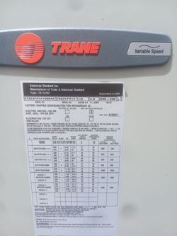 Trane Air handler 3.5 tons