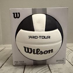 Wilson Pro Tour Volleyball - Blue/ White: Size 5, Synthetic Leather, Butyl Bladder, Adult Sports Ball