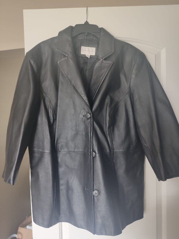 Worthington Genuine Leather Coat 