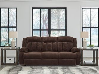 Observation Chocolate Power Reclining Sofa w/Drop Down Table