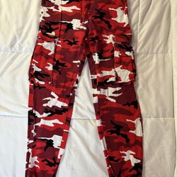 Red Camo Cargo Pants 