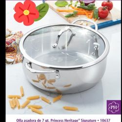 CACEROLA DE 7 QT CLÁSICA DE ACERO INOXIDABLE PRINCESS HOUSE 🌹⚘️