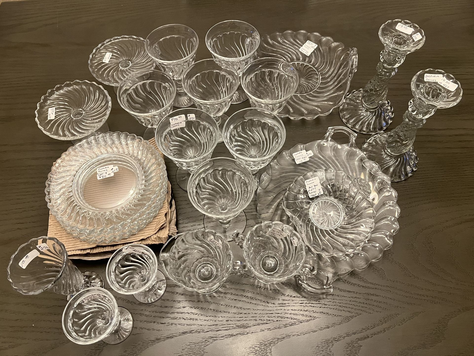 1930’s Vintage Fostoria colony Glassware