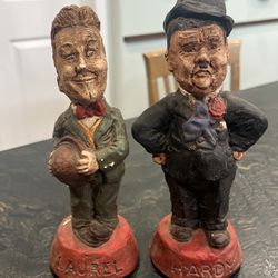 Vintage Laurel and Hardy Chalkware