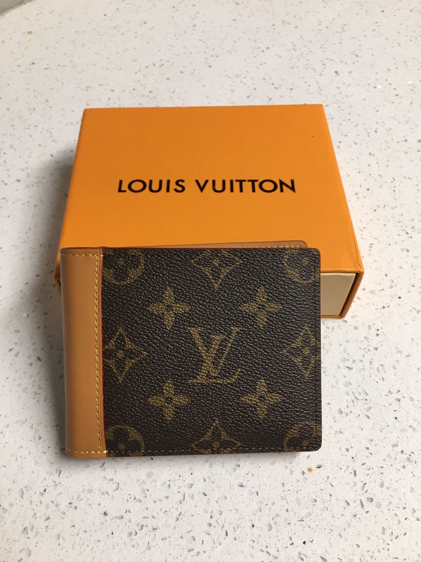 Louis Vuitton LV Mens Multiple Brown Flower Wallet