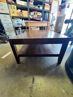 Dark Coffee Table 47” long x 27.5” wide x 16.5” high
