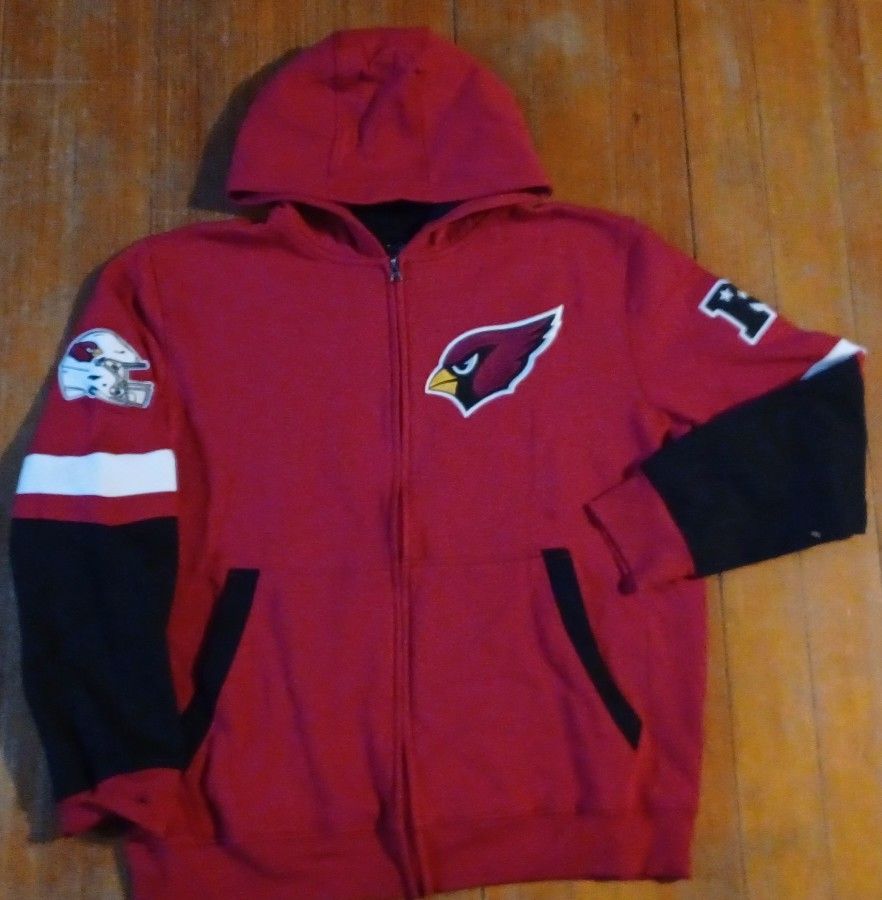 Phoenix Cardinals Arizona Men's Size Xlarge Full Zip Coat Jacket Hoodie Stitched