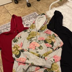 3 womens zip up & hoodie bundle