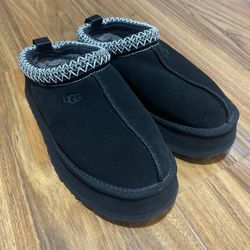 Ugg Tazz Black Platform Slippers Size 8