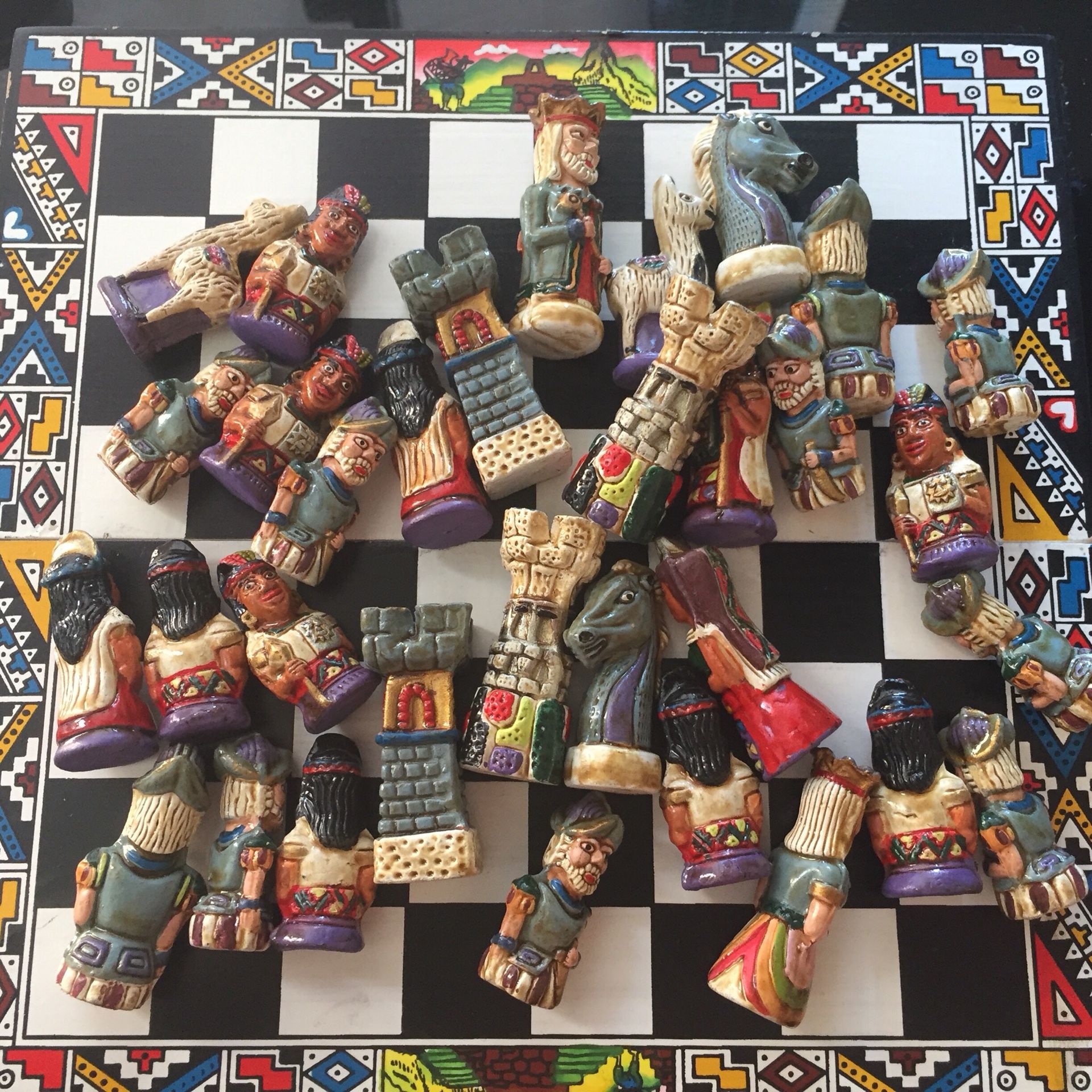 Folding Chess Game Board Set, 12x12”