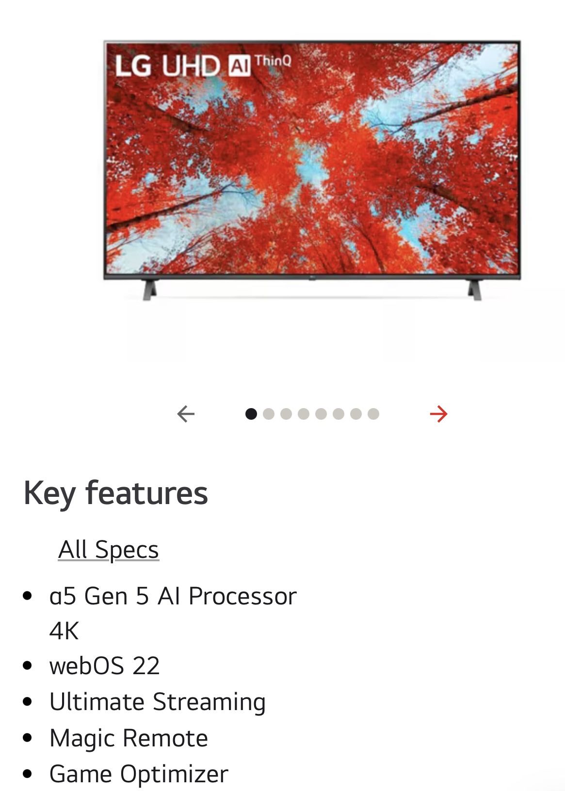 50” Lg Smart TV