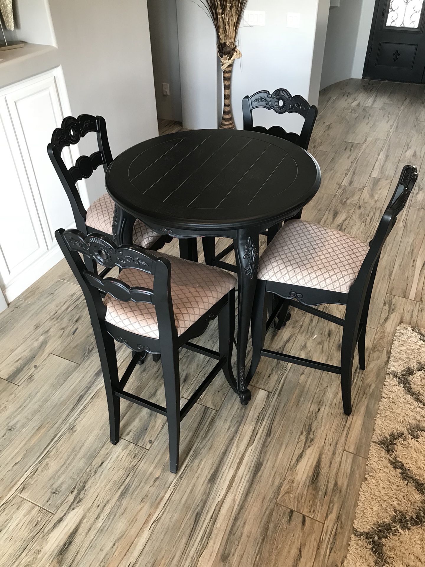 Black high top dining table