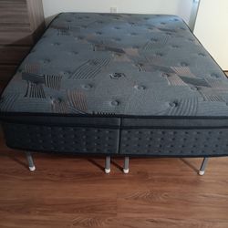 Full-size mattress with frame