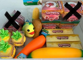 Squeeezy Squishy Toy Lot Brand New 14 Pieces