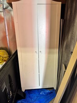 Free two door cabinet storage armoire