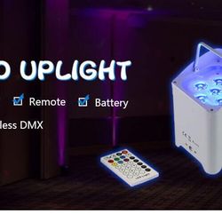 Wireless Battery Powered Par Light 6x18W RGBWA+UV led uplight 