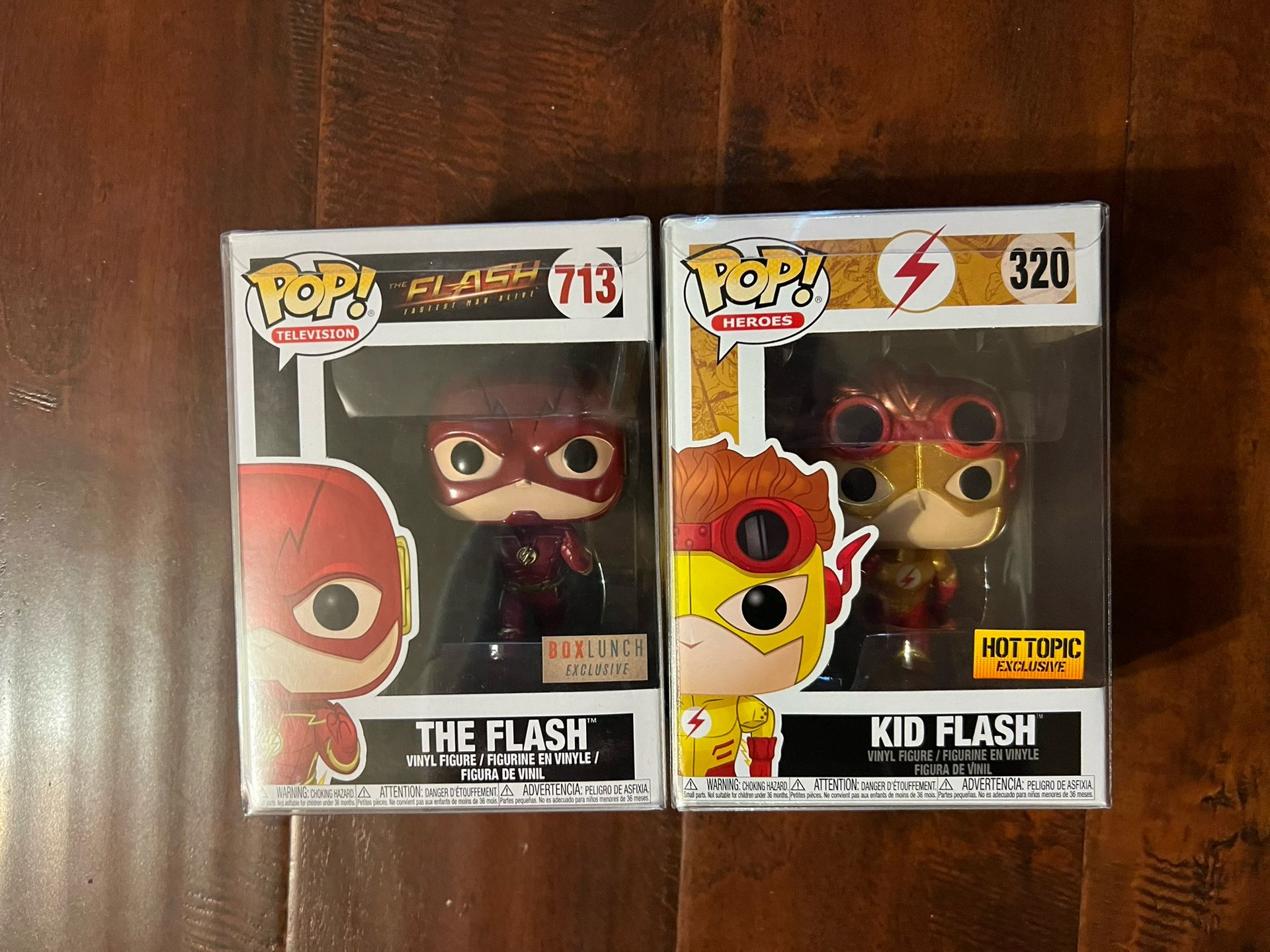 Funko Pop! The Flash #713 & Kid Flash #320 (Custom Metallic)