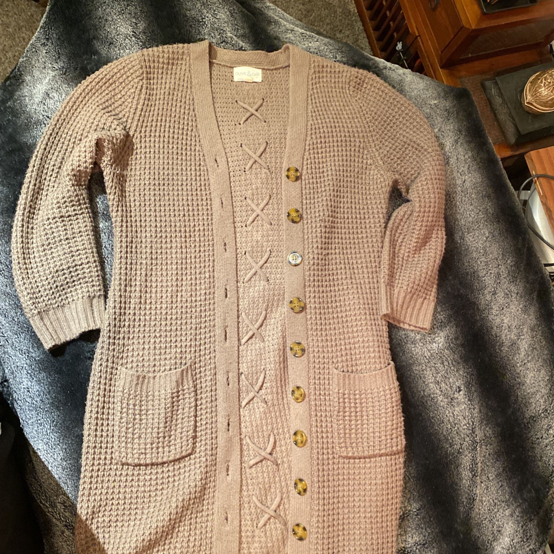 Long CrissCross StitchBacked Cardigan S PXL