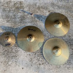 4 Cymbals (3 Hi Hats And One 8” Splash)