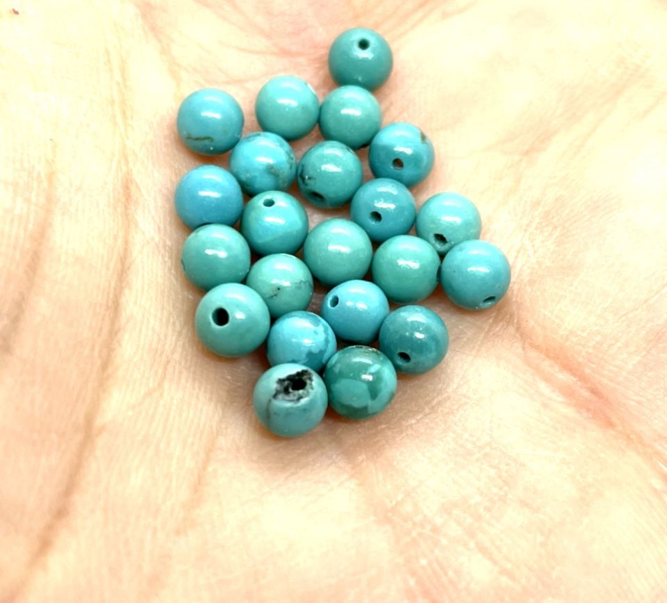 Lot Of 82 4mm Turquoise Beads