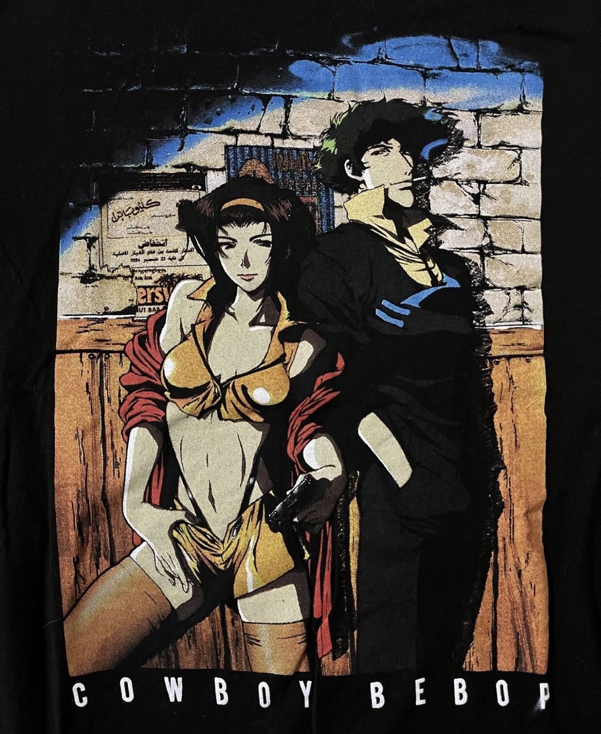 Cowboy Bebop Sunrise T-Shirt Size S Faye Valentine Spike Spiegel Anime Tee