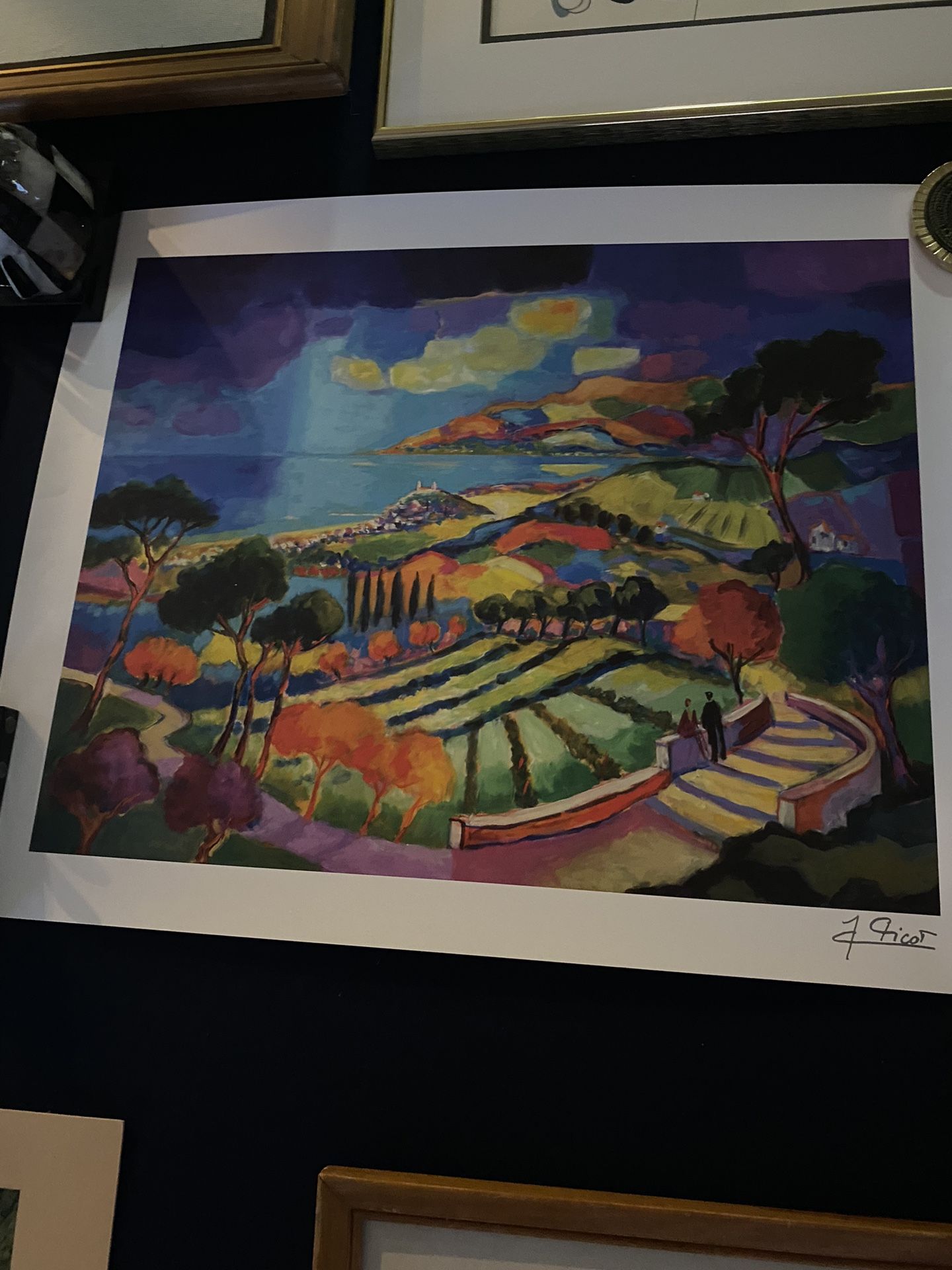 Jean Claude Picot Serigraph French Landscape