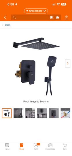 3-Spray 9.8 in. Wall Mount Dual Shower Head and Handheld Shower Head in Spot Resist Matte Black