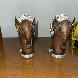 Handcrafted Vintage Wooden Elephants