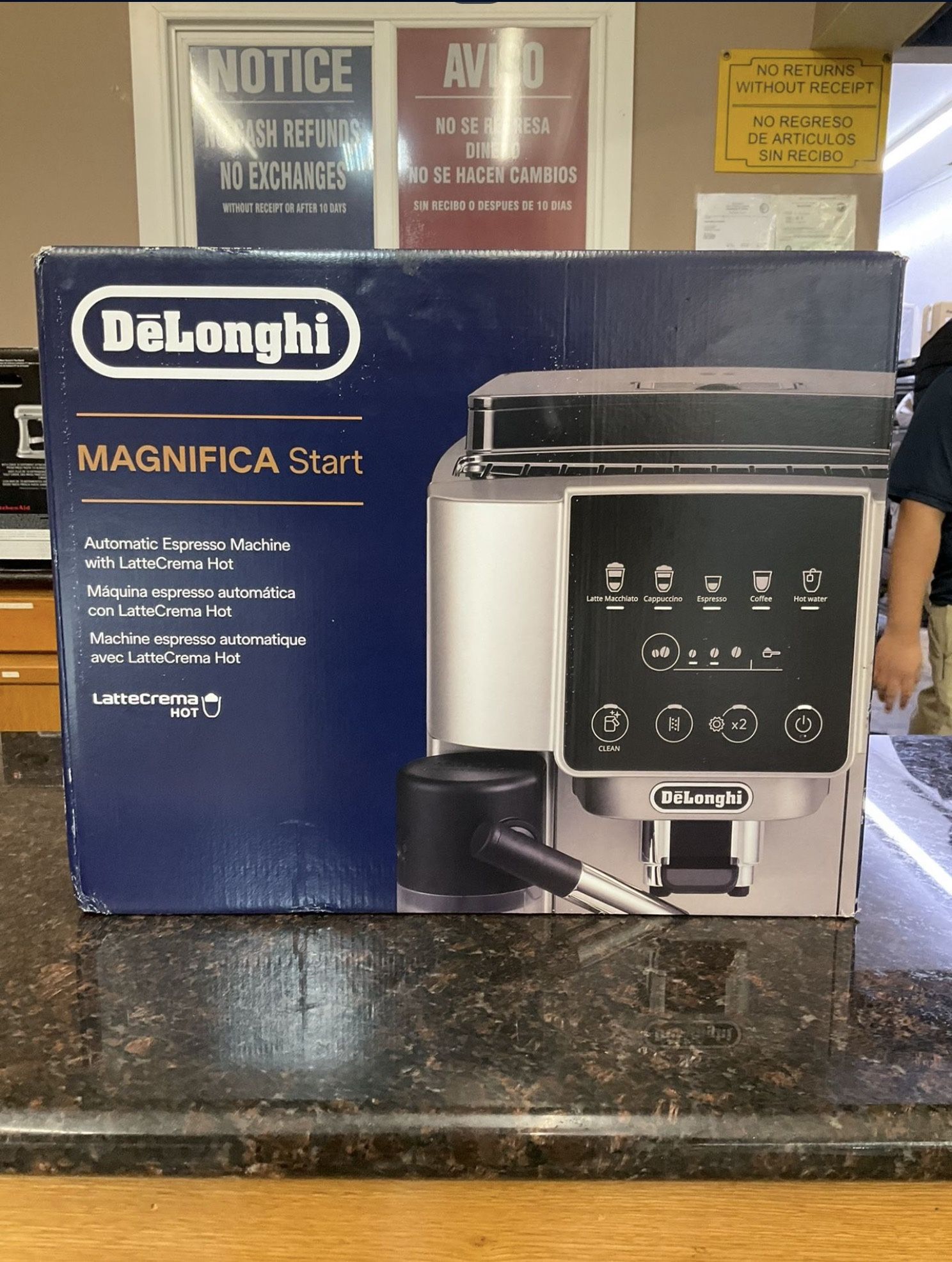 The De'Longhi Magnifica Start Automatic Coffee Espresso Machine with Milk Frother
