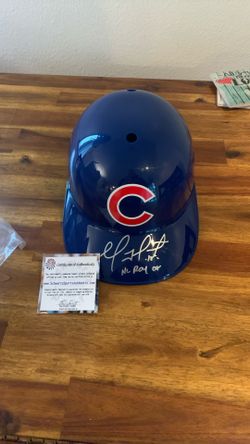 Geovany Soto Autographed MLB Helmet 