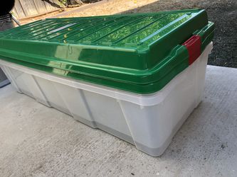 Holiday Tree Box or Large storage container 176 Quart/44 gallon; 52 7/8  inches x 14 1/16 inches for Sale in San Jose, CA - OfferUp
