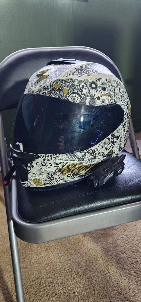 Scorpion Helmet + Sena 10c LARGE