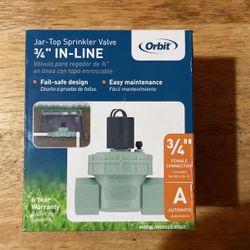 Orbit 3/4” In-Line Sprinkler Valve 