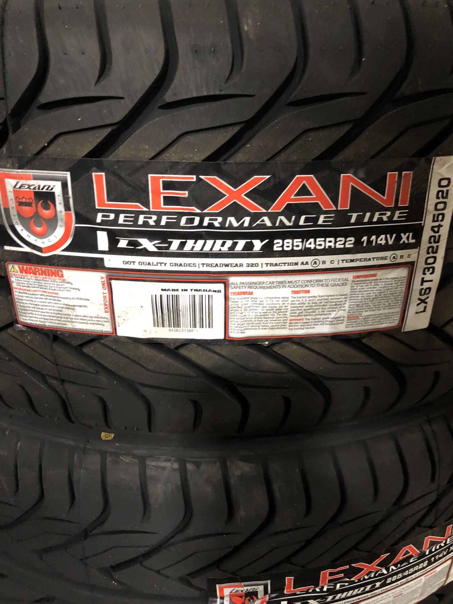 Brand New Tires (1) Lexani LX Thirty (285/45R22) (Single) ($130)