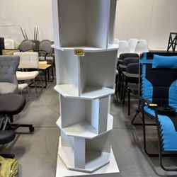 New 4 Tier Spinning Shoe Rack Tower 360 Degree Display, 63" Rotating Storage Tower with Shelf