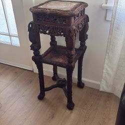 Antique Carved Side Table 