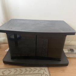 TV stand with glass (L 31” x H 17.5” x W 19.5”)
