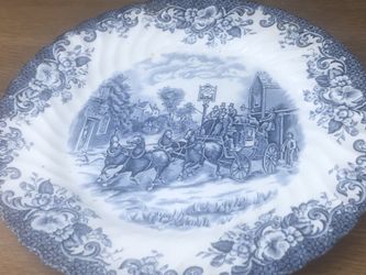 Vintage Johnson Brothers (Hanley) made I. England coach scenes ironstone