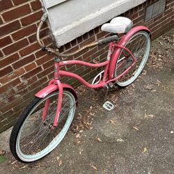 Vintage Huffy, Pink And White