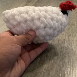 Handmade Crochet White Chicken