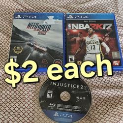 Ps4 Playstation 4 Games $2 Each 