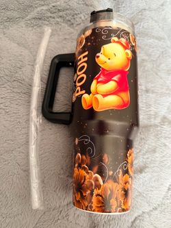 Winnie the Pooh Large Tumbler with Handle and Straw