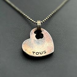 Jewelry AUTH TOUS Sterling Silver I Love You Heart Shape Charm Pendant